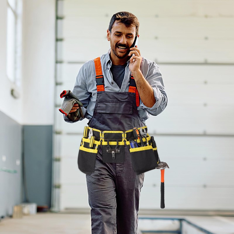 UKCOCO Tool Belt for Men: 12 Pocket Tool Belt Pouch