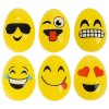 Emoticon Plastic Easter Egg Hunt Set Emoji Faces 12 count