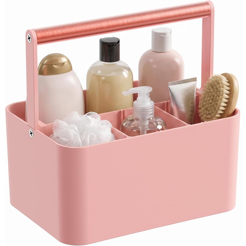 Portable Shower Caddy for Bathroom Storage – Adjustable Dividers &