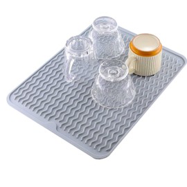 NESTLY Dish Drainer Mat for Kitchen Counter，Heat Resistant, Non-Slip Design, Quick Dry, Easy Clean,Hygienic Drying Pad