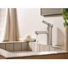 Moen Beric Spot Resist Nickel Modern One-Handle Single Hole Bathroom
