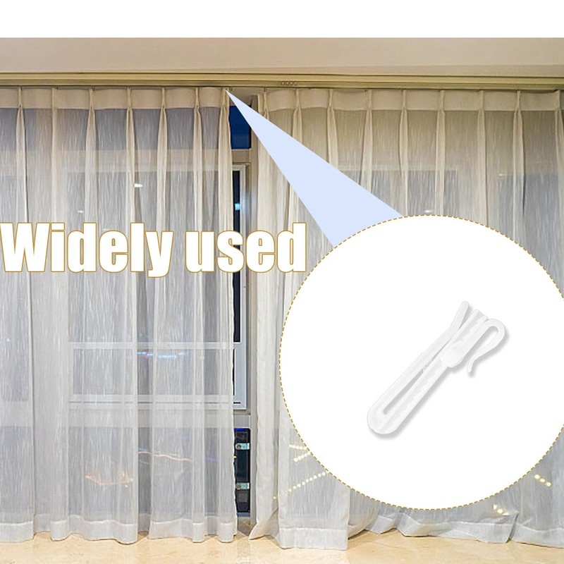 Adjustable Pinch Pleat Curtain Hooks Curtain Clips Plastic 50 Pieces