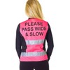 HyViz Waistcoat - Please Pass Wide & Slow Pink/Black X-Large