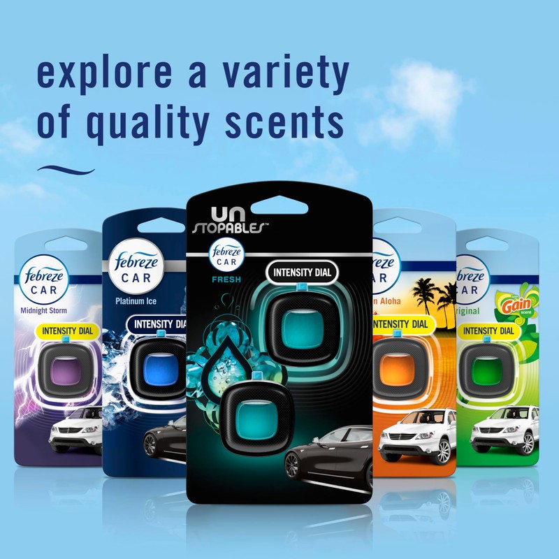 Febreze Car Air Freshener, Odor-Fighting Automotive Vent Clip, Scented Car