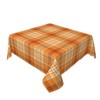 Fall Square Tablecloth 54 Inch,Burnt Orange Buffalo Plaid