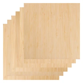 2MM Premium Bamboo Plywood 5/64 inch x 12 inch x 12 inch (Nominal), Carbonized Vertical – (Pack of 6) Perfect for Laser Cutting