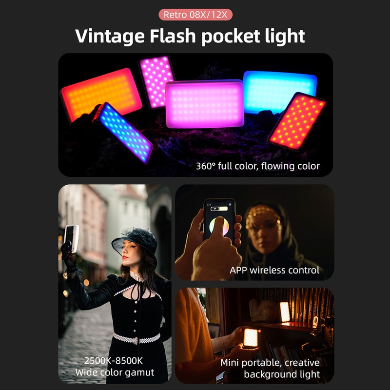 VILTROX 08X 8W RGB Photography Lamp Full Color LED Light