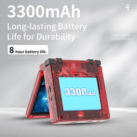 RG35XXSP Flip Retro Handheld Game Console, 3300mAh Mini Video Gaming Console with 3.5" 640*480 IPS Screen 64G TF Card 5000+ Classic Games Linux System, Support 5G WiFi Bluetooth HD Output-Red