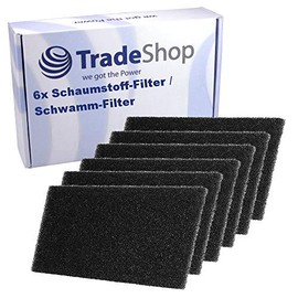 6X Foam Filters for Bauknecht TK Pro 74A+ 74A++ 84A+ 84A++ 94A++ TK Sport 2012 TK Uniq 72A DI 73A DI 82A FLD 83A GBW 92A FLD 93A GBW TRKA 4580 580 6580 7781 8002 TRKA Eco 4580 4590 580 6590