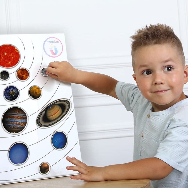 magdum SPACE Photo Solar System Learning Magnets for kids- Planet