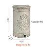 Zokyntrix Retro Outdoor Trash Can with Lid 17L/4.5 Gallon Waste