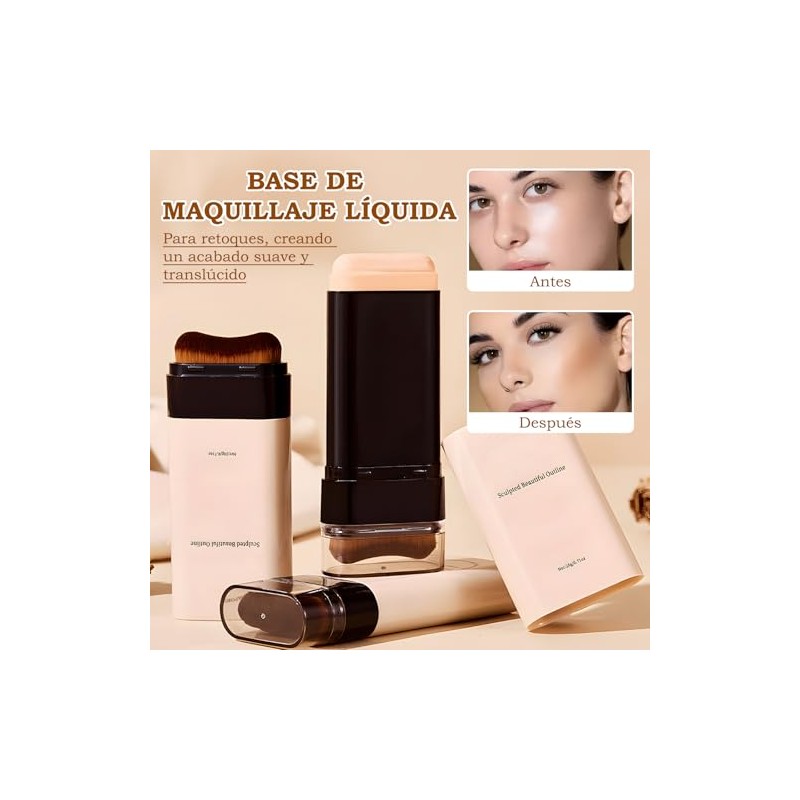 Base de Maquillaje en Barra con Aplicador de Brocha (05#Honey)