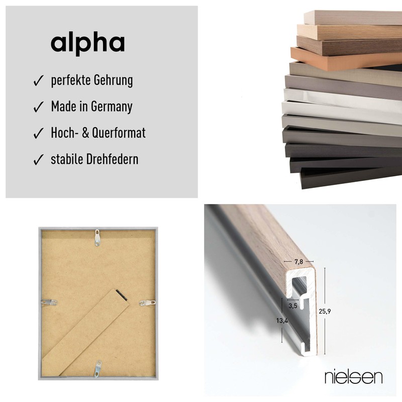 nielsen Alpha Aluminium Picture Frame 10 x 15 cm Oak