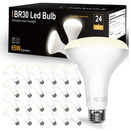 DAYBETTER 24Pack BR30 LED Bulb Indoor Flood Light Bulbs, 65W Equivalent Dimmable LED Bulbs, 4000K Neutral White, 850 Lumens E26 Base, Recessed Can Bulb for Living Room Bedroom Dining Room Bathroom