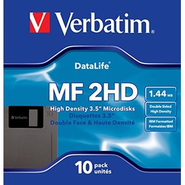 Verbatim 87410 MF2HD 3.5 Inch DS/HD IBM 1.44 MBDiskettes (Pack of 10)