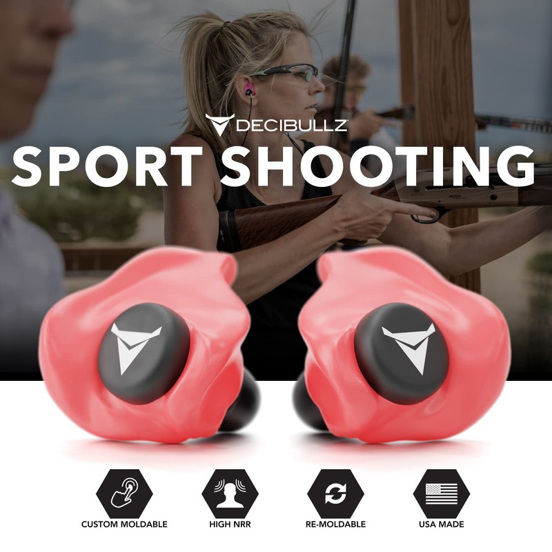 Decibullz - Custom Molded Earplugs, 31dB Highest NRR, Comfortable Hearing