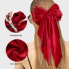 Exquisite Satin Bow Hair Accessory Velvet Large Hair Bow Long
