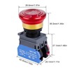 Emergency Stop Button 32A 440V Latching Push Button Switch, 22mm