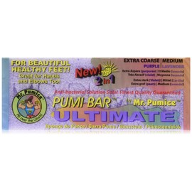 Mr. Pumice Ultimate Pumi Bar (6 Pack): 2-in-1 Callus Remover, Pedicure Stone & Ped File Scrubber for Smooth Feet and Heels, Dual-Grit (Medium + Coarse)