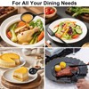Supernal 360pcs Black Plastic Silverware Heavy Duty Black Plastic Utensils