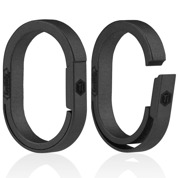 KeyUnity Titanium Key Ring Carabiner for Connecting Mini Hook Quick