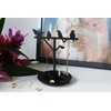 Kikkerland Bird Jewellery Stand, Metal, Black, 13.3 x 10.2 x