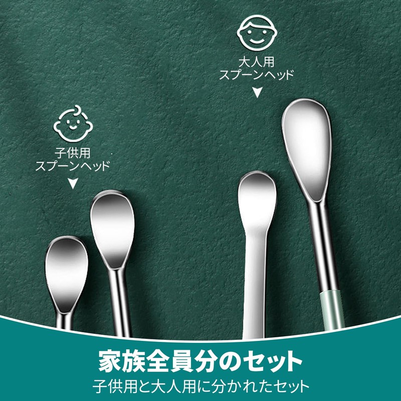 耳かき【厳選の6本入り】 ステンレス製 みみかき 多種類の先端形状（スパイラル型 スプーン型 スプリング型など様々な仕様と形状 ） 水洗い可能 清潔感がある 耳掻き