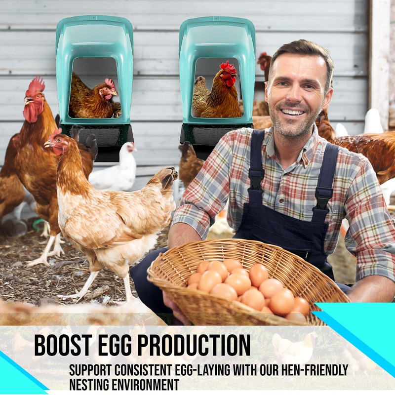 TOSSCA Nesting Boxes for Chicken Coops | Roll Away Hen