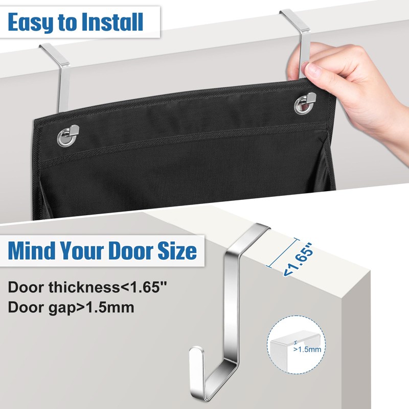 SLEEPING LAMB 2 Pack Narrow Over The Door Shoe Organizer