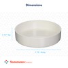 Sammons Preston High-Sided Dish, White, Durable Melamine Plastic Plate has