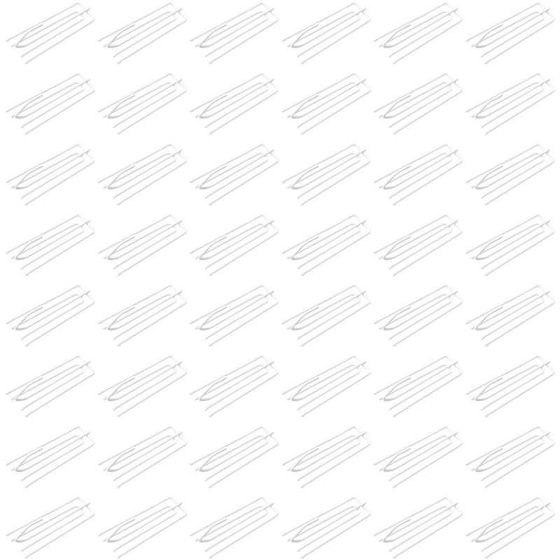 48 PCS Metal Curtain Hooks,Pinch Pleat Curtain Hook (White)