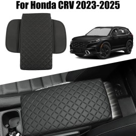 Unbranded For Honda CRV 2023-2025 Car Center Console Armrest Cover Pad Black With Pocket