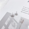 Delicate Flower Small Stud Earrings for Women S925 Sterling Silver