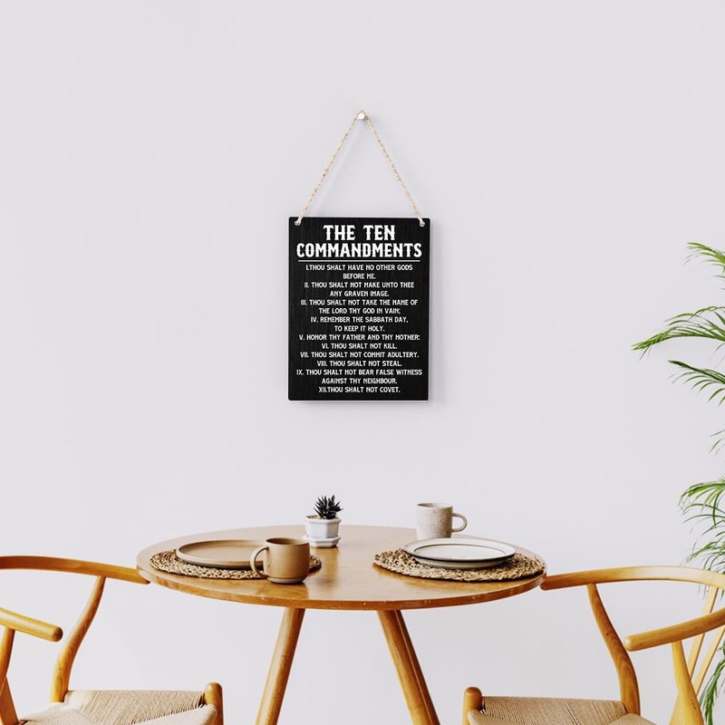 Bellowdeer Inspirational Bible Verses Ten Commandments Wall Decor Christian 10