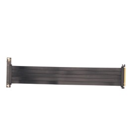 PCIE 4.0 X16 Extreme Flexible 180 Degree High Speed GPU Extension Card Riser Cable for RX6900XT RX6800XT RTX3090ti Black 40cm/15.75in