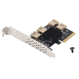 PCI‑E Riser Card PCI‑E X4 1 to 4 PCI Express 16X Slot Adapter Card USB 3.0 Adapter Multiplier Card for Mining