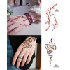 10 Sheets Flower Temporary Tattoos Floral Fake Tattoo Stickers Adult