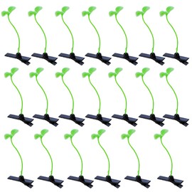 NAIHOD 20 Pcs Bean Sprout Hair Clips Green Plant Pea Hairpin Little Grass Barrette Cute Ornaments Hairpiece Accessories for Kids Girls Women School Home Party Supplies