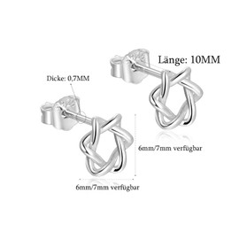 Lantine Sterling Silver 925 Heart Shaped Earrings - Adorable Stud Earrings for Girls and Women, Comes in a Refined Jewellery Gift Box, Available in White Gold, Gold and Rose Gold, 2017, No Gemstone