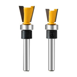 Yueqing Zhongji Dovetail Router Bits 2 Pieces with Bearing ,1/4 Inch Shank ,Cutting Dia in 1/2" 5/8",Dovetail Joint Router Bit Set for Making Boxes Drawers Chests