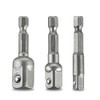 3PCS Impact Grade Socket Adapter Set, Drill to Socket Adapter,