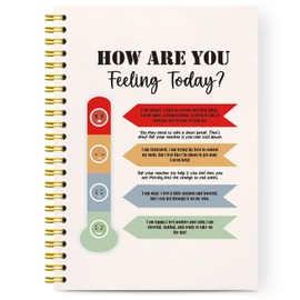 VONTP Emotional Pain Chart Spiral Notebook,Mental Health Therapy Lined Notebook Hardcover,College Ruled Notebook Journal for Writing,Therapist Gifts,School Counselor Gifts, 5.5x8.3