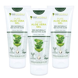 PraNaturals Aloe Vera Gel 200 ml, Natural Soothing & Nutritious (Pack of 3)
