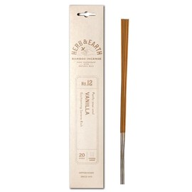 HERB & Earth H&E Bamboo Incense - Vanilla - 20 Sticks by Nippon KODO, Japanese Quality Incense Since 1575