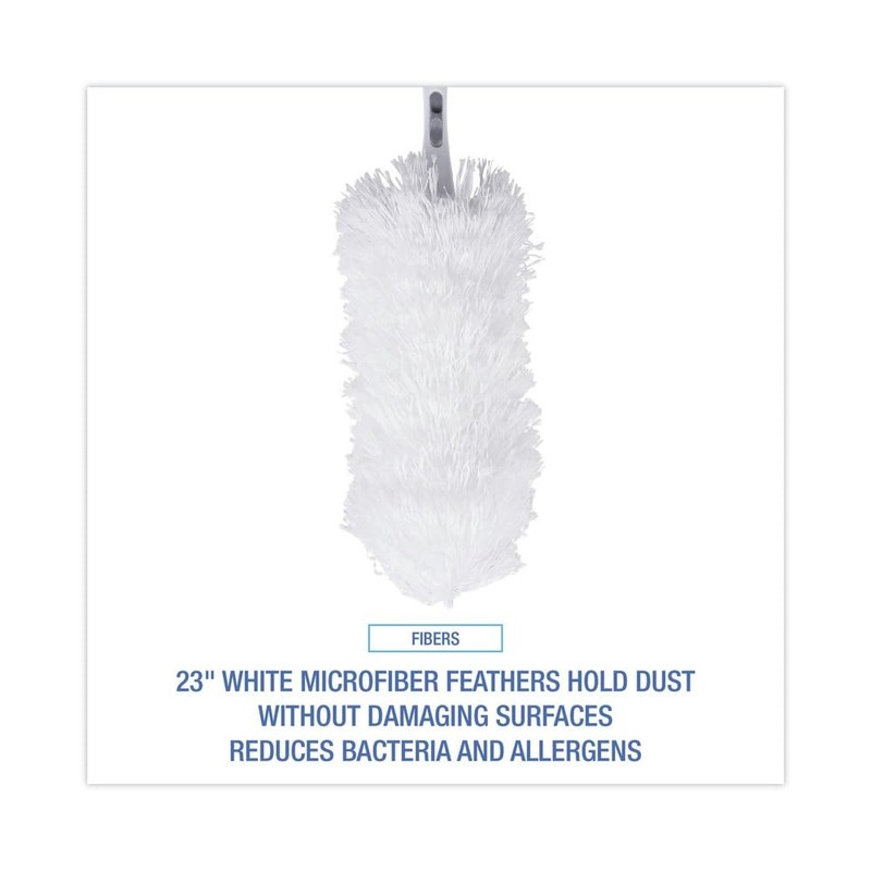 Boardwalk BWKMICRODUSTER 23 in. Washable MicroFeather Duster - White