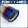 INFINAUTO Roll Edge Exhaust Tip Rear 3.1" Inlet 3.5" Outlet