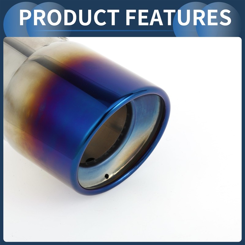 INFINAUTO Roll Edge Exhaust Tip Rear 3.1" Inlet 3.5" Outlet