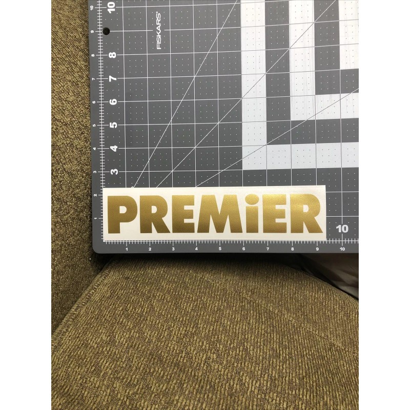 Premier Drum Head Logo Decal Gold High Quality Permanent Vinyl