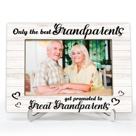 YSTEP Great Grandparents Picture Frame, Baby Announcement Gifts, Pregnancy Announcement for Grandparents, Wood 4x6 Photo Frames for Desk Display-A05