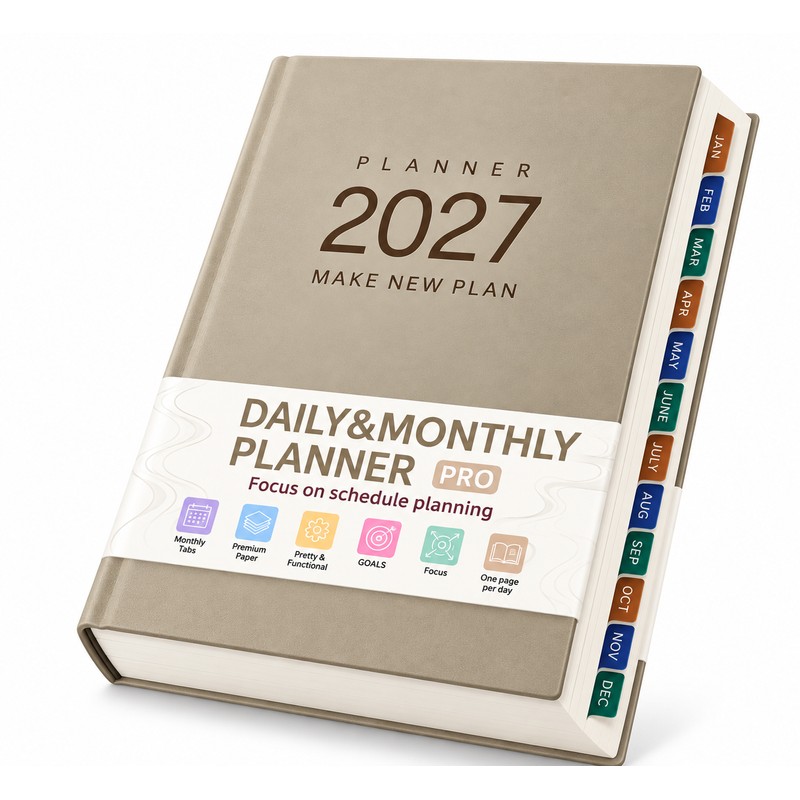 2027 Daily Planner for Time Management – 400-Page A5 Ring